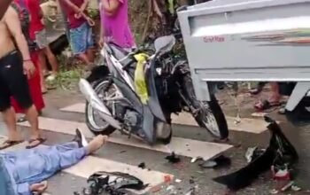 Kecelakaan di Jalan Poros Bontang-Samarinda, Minggu (26/5/2024).