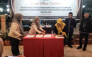KPU Mamuju Tetapkan Jumlah Perolehan Kursi, Demokrat Terbanyak