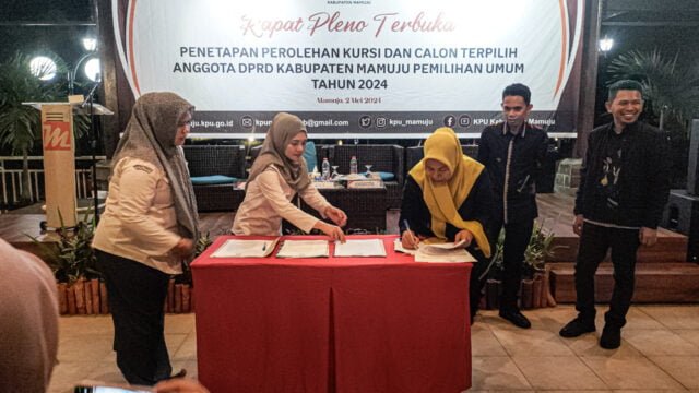 KPU Mamuju Tetapkan Jumlah Perolehan Kursi, Demokrat Terbanyak