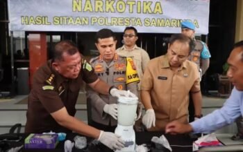 Polresta Samarinda Musnahkan 1 Kilo Sabu-sabu