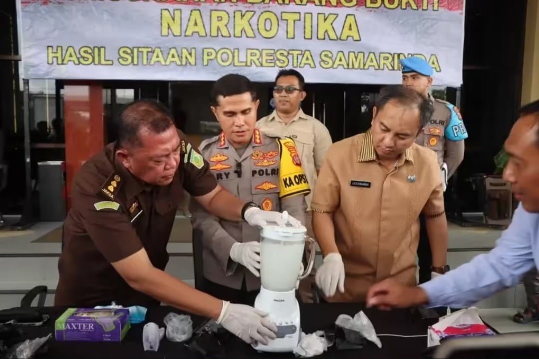 Polresta Samarinda musnahkan sabu-sabu sebanyak 1.777,52 gram, Selasa (28/05/2024).