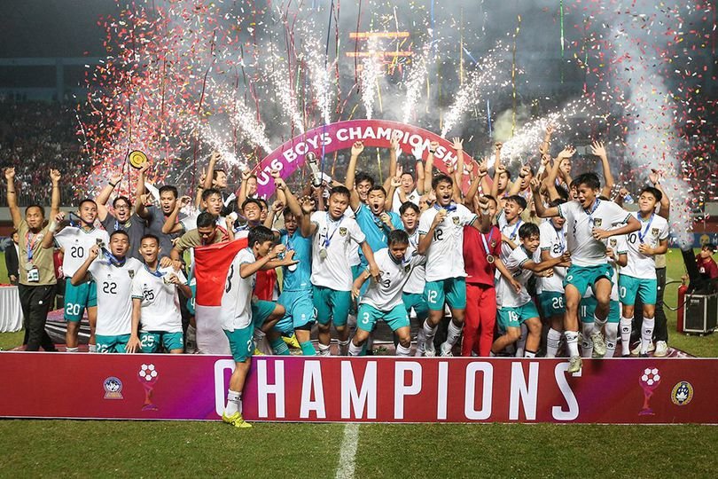 Selebrasi Timnas Indonesia U-16