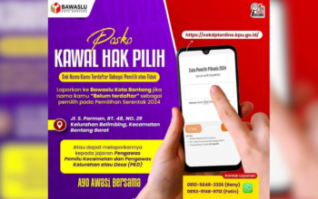 Bawaslu Bontang Imbau Masyarakat Pastikan Hak Pilih