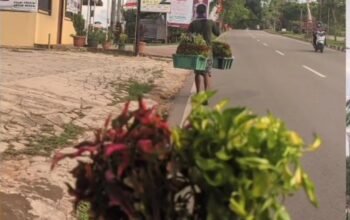 Pedagang Bunga Keliling Muncul di Bontang, Netizen Terharu!