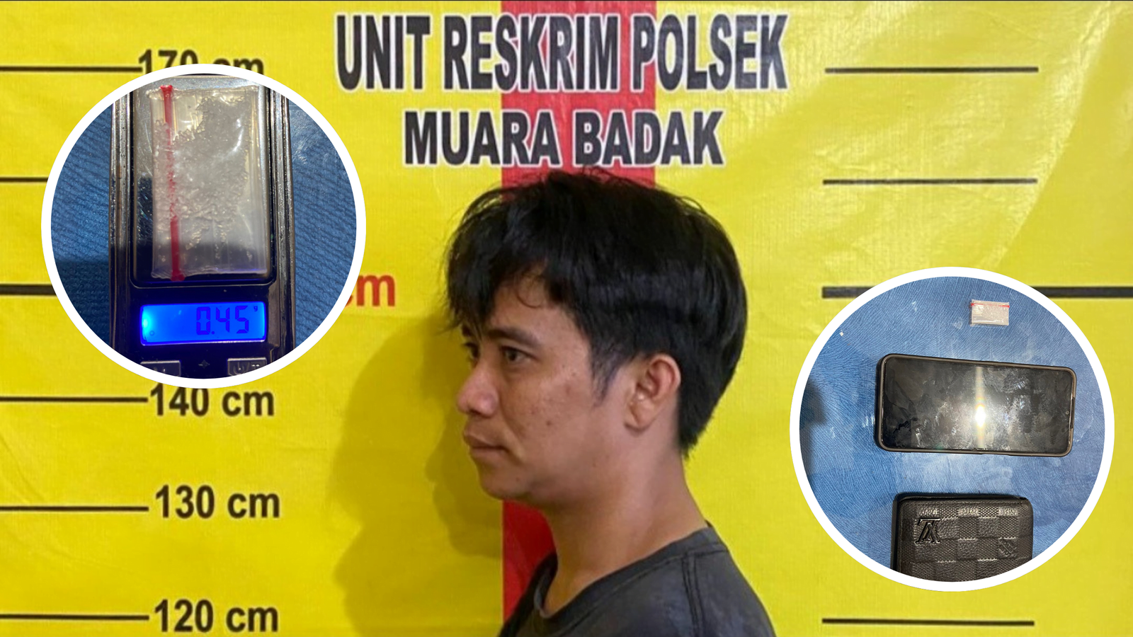 H (32) tersangka kasus pengedar narkoba di Muara Badak