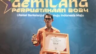 Ketua PWI Bontang Raih Penghargaan NJPD Perpusnas 2024