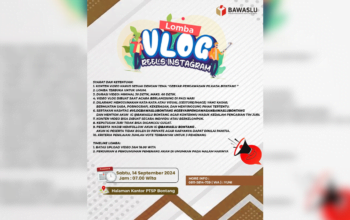 Bawaslu Bontang Ajak Masyarakat Tingkatkan Partisipasi Pengawasan Lewat Lomba Vlog