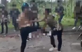 Viral! Dua Pelajar di Bontang Terekam Saling Adu Jontos