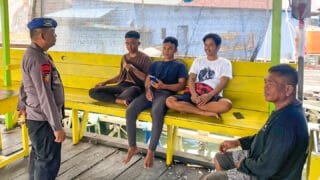 Polairud Polres Bontang Patroli Rutin Pelabuhan PPI Berbas Pantai
