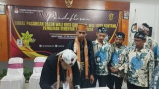 KPU Bontang Resmi Terima Berkas Pencalonan Sutomo-Nasrul