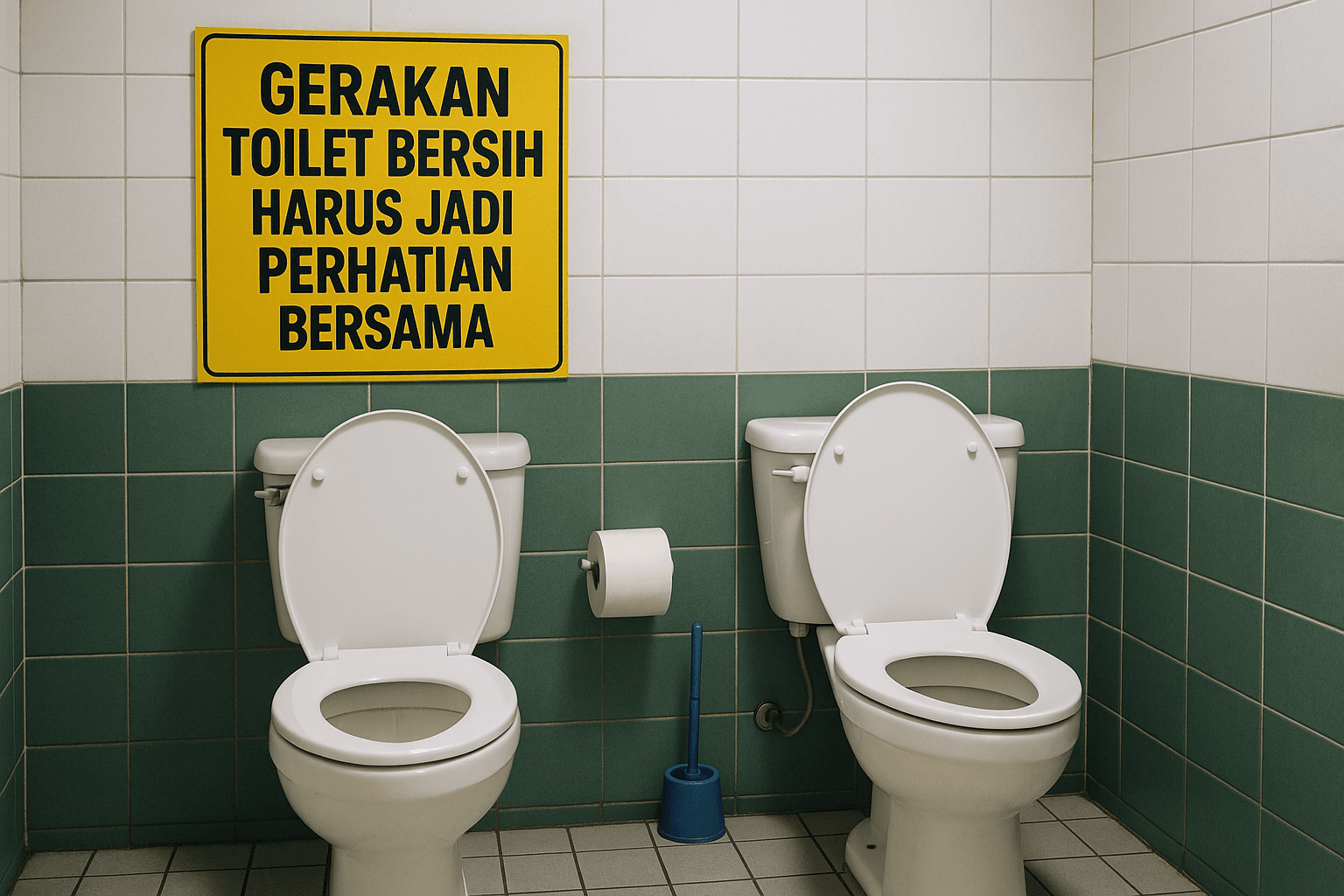 Ilustrasi toilet bersih.