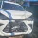 Kondisi mobil dua anggota DPRD Bontang tampak ringsek usai alami kecelakaan.