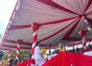 Khidmat, Wali Kota Bontang Pimpin Upacara Penurunan Sang Merah Putih