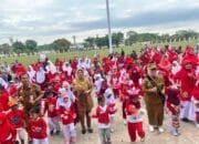 Wali Kota Neni Antusias Senam Bersama Ratusan Anak TK di Bontang