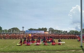 Ribuan Pelajar Bontang Tampilkan Tari Jepen Kolosal di Penutupan HUT ke-26 Kota Bontang