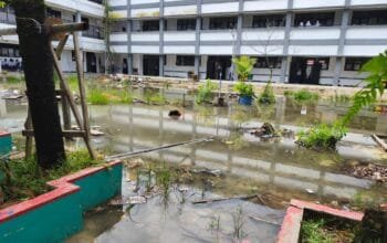 Atasi Banjir, Disdikbud Bontang Bangun Ulang Lapangan SMP Negeri 2