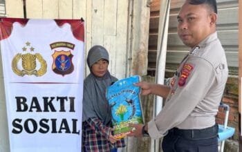 Polsek Loa Kulu Gelar Bakti Sosial, Salurkan Sembako untuk Warga Kurang Mampu