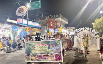 SDN 004 Bontang Utara Angkat Tema Ecoprint di Bontang City Carnival 2025