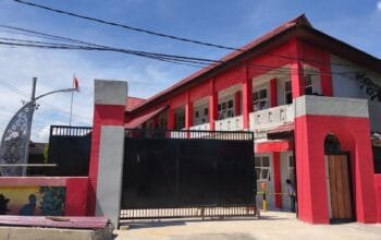 Akses Sekolah Kini Lebih Nyaman, Pembangunan Gerbang SMPN 7 Bontang Rampung