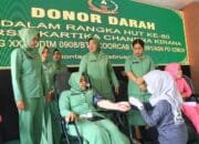 Sambut HUT ke-80 Persit KCK, Kodim 0908/Bontang Gelar Donor Darah