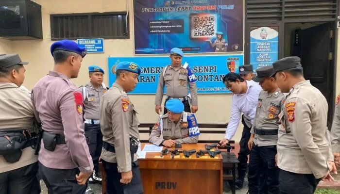 Cegah Penyalahgunaan Senpi, Propam Polres Bontang Gelar Gaktibplin