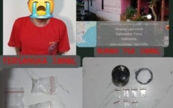 Polisi Kembali Amankan Terduga Pengedar Sabu Pelaku di Bontang