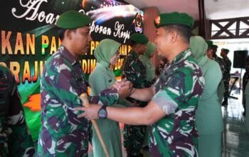 Dari Perwira hingga Bintara, 13 Anggota Kodim Bontang Naik Pangkat