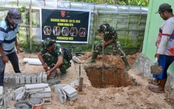 TMMD 128 Sentuh Kebutuhan Dasar, MCK Ponpes DDI Marangkayu Mulai Dibangun