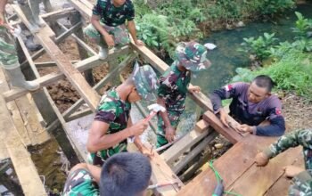 Akses Warga Dipermudah, Satgas TMMD Kebut Jembatan di Masdarling