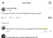 Tangkap layar status Facebook Irwan Fecho. (FOTO: INT)