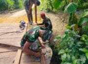Pembangunan Jembatan TMMD Ke-128 Dikebut, Dukung Aktivitas Warga