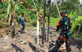 Harapan Air Bersih Warga Gunung Telihan Makin Dekat Lewat Program TMMD