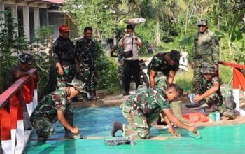 Pastikan TMMD 128 Lancar, Dandim Bontang Tinjau Progres Pembangunan Jembatan