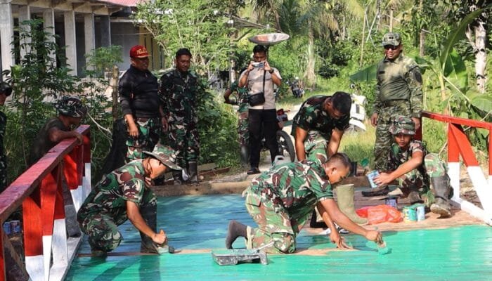 Pastikan TMMD 128 Lancar, Dandim Bontang Tinjau Progres Pembangunan Jembatan