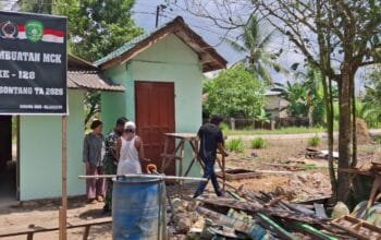 Masuki Tahap Akhir, Pembangunan MCK TMMD Ke-128 di Sidomulyo Dikebut