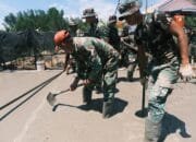 TMMD Ke-128 Kodim 0908/Bontang Fokus Selesaikan Pengecoran Badan Jalan