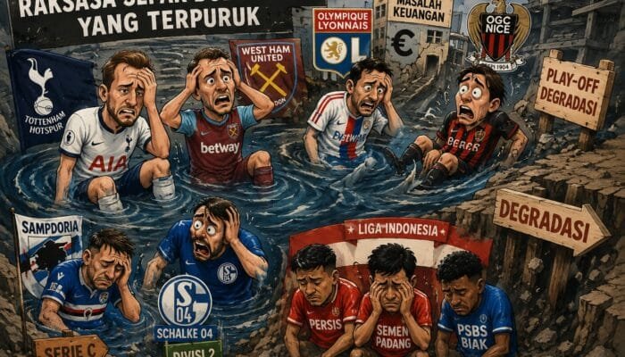 Raksasa-Raksasa Sepak Bola Dunia yang Terpuruk: Dari Tottenham, Sampdoria, hingga Persis Solo