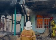 Rumah di Bontang Baru Terbakar, Tukang Nyaris Terjebak Kobaran Api