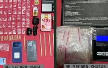 Pengedar Sabu di Gunung Tabur Dibekuk, Polisi Sita 59 Paket Narkotika