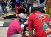 Tabrakan Dua Sepeda Motor di Depan Cafe Rangkong Bontang, Tiga Pengendara Terluka