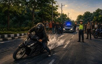 Meski Punya Arena, Balap Liar Bontang Tetap Berujung Tilang