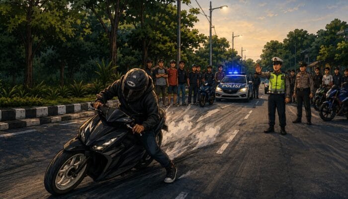 Meski Punya Arena, Balap Liar Bontang Tetap Berujung Tilang