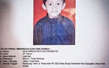 Hilang Sejak Senin Sore, Bocah 7 Tahun di Sangatta Utara Masih Dicari Polisi