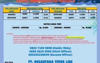 KM Entebe Express Layani Rute Mamuju–Bontang Pekan Ini, Berikut Jadwal dan Harga Tiketnya