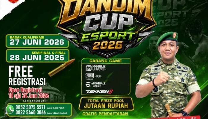 Dandim Cup Esport 2026 Digelar Akhir Juni