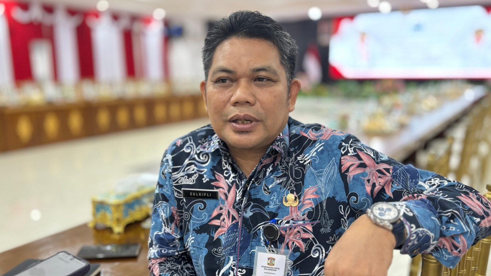 Asisten I Bidang Pemerintahan Sekretariat Daerah Kota Balikpapan, Zulkifli. (Syahrul/Nius.id)