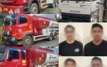 Empat Pelaku dan Empat Truk Pengangkut Pertalite Subsidi Diamankan Ditpolairud Polda Kaltim