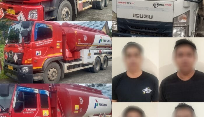 Empat Pelaku dan Empat Truk Pengangkut Pertalite Subsidi Diamankan Ditpolairud Polda Kaltim