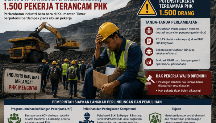 Ancaman PHK Tambang di Kaltim Meningkat, 1.500 Pekerja Berpotensi Terdampak