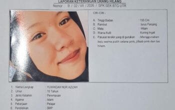 Siswi SMP di Bontang Dilaporkan Hilang, Keluarga Minta Bantuan Masyarakat